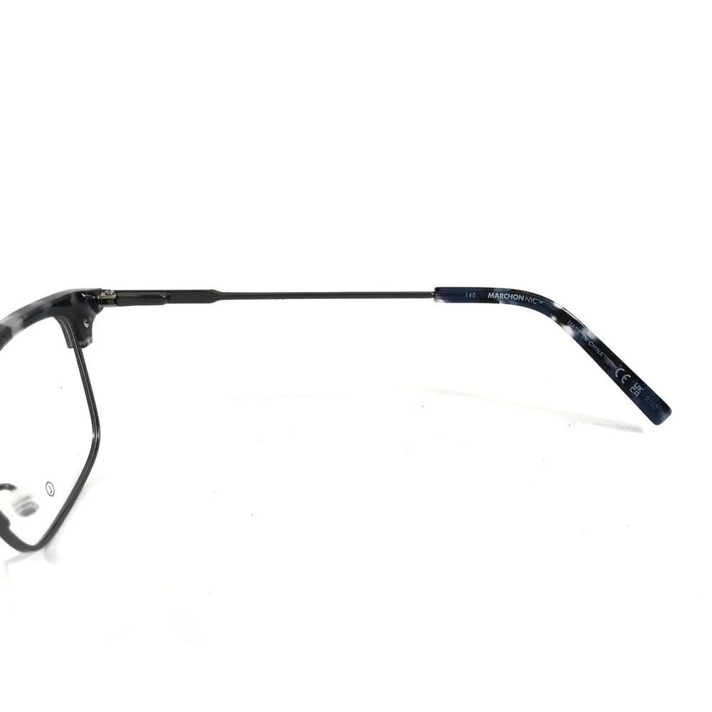 Marchon NYC Eyeglasses Frames M-2028 460 Black Gray Rectangle Full Rim 54-18-140